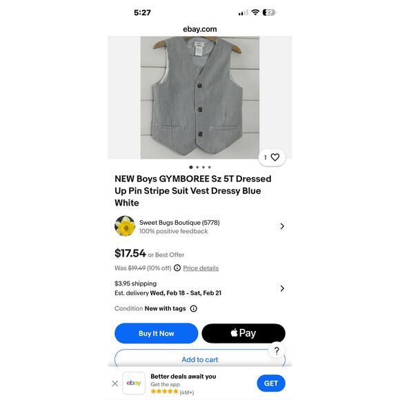 Gymboree Boys Gray Striped Vest Size 2t Easter Wedding NWT - Picture 9 of 9